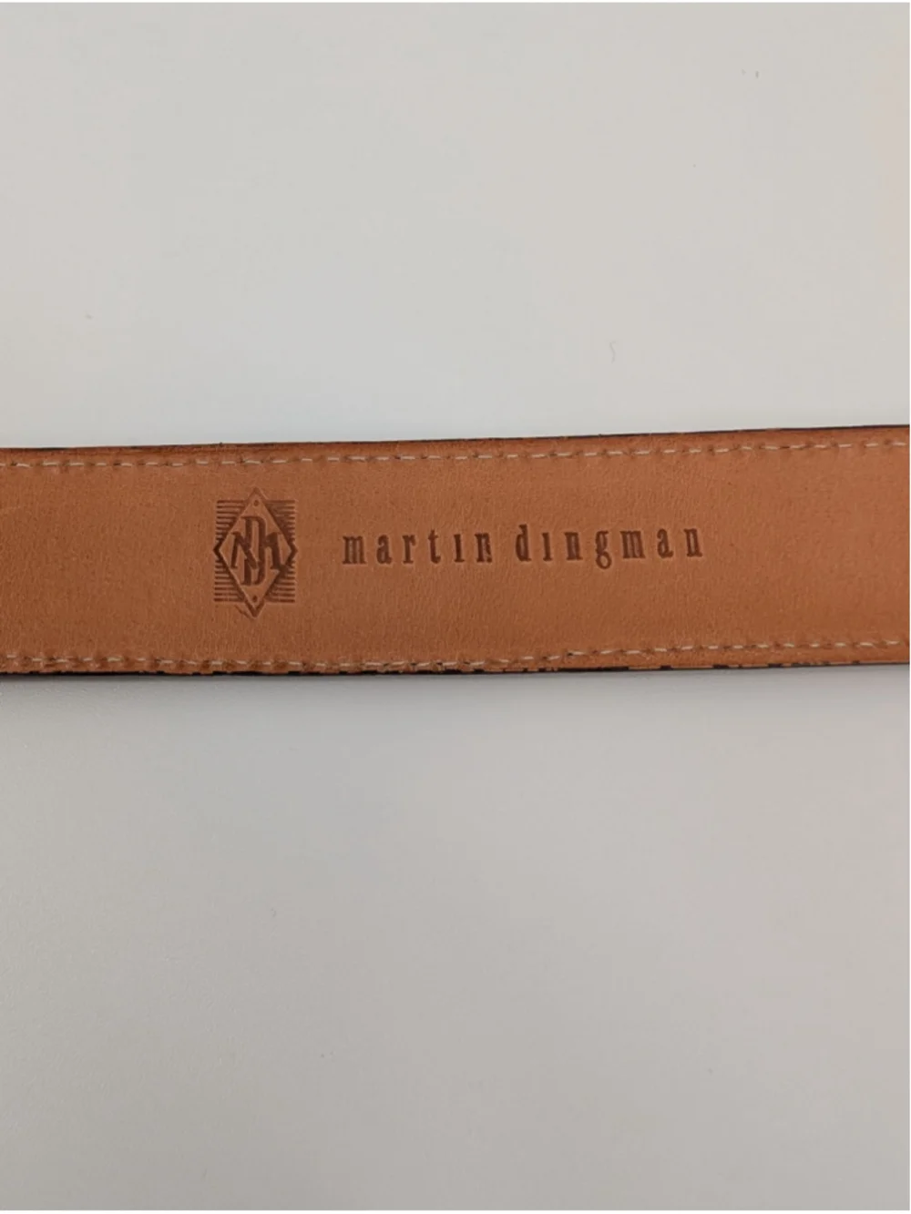 Martin Dingman 36 Brown Alligator Grain Italian Calfskin Belt USA 01608
